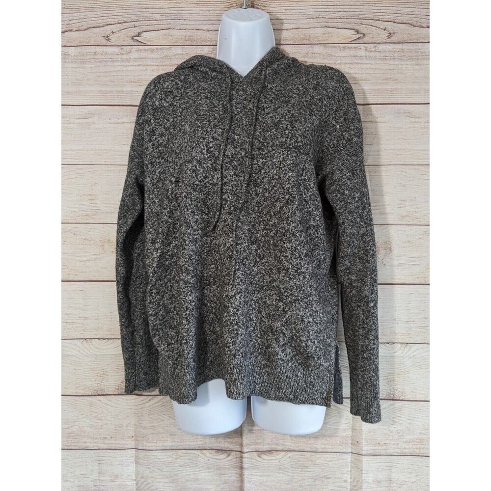 Old Navy sweater, Hooded, Stretch Comfy size Medium Black Heather EUC